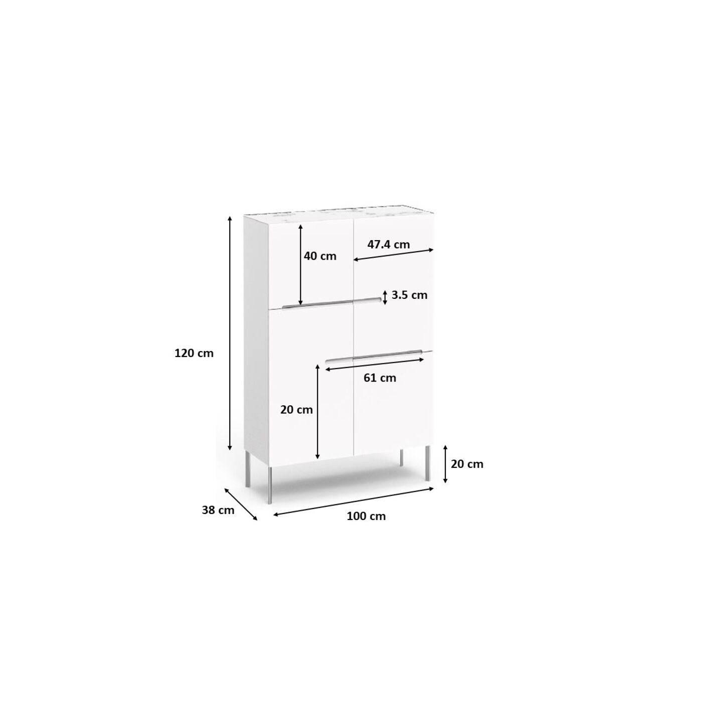 Highboard Nova 100x140cm - JULIA VENCE STORE