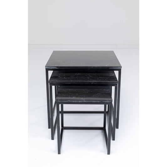 Side Table Key West Marble Black 3 Set