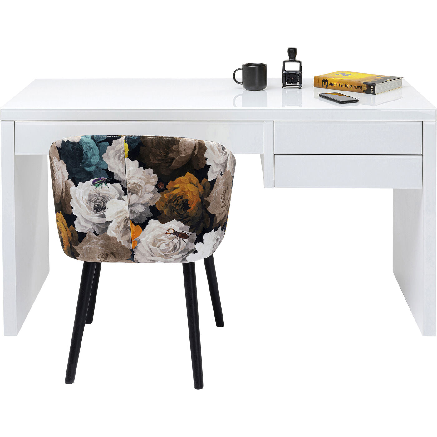 Desk Luxury Push White 140x60cm