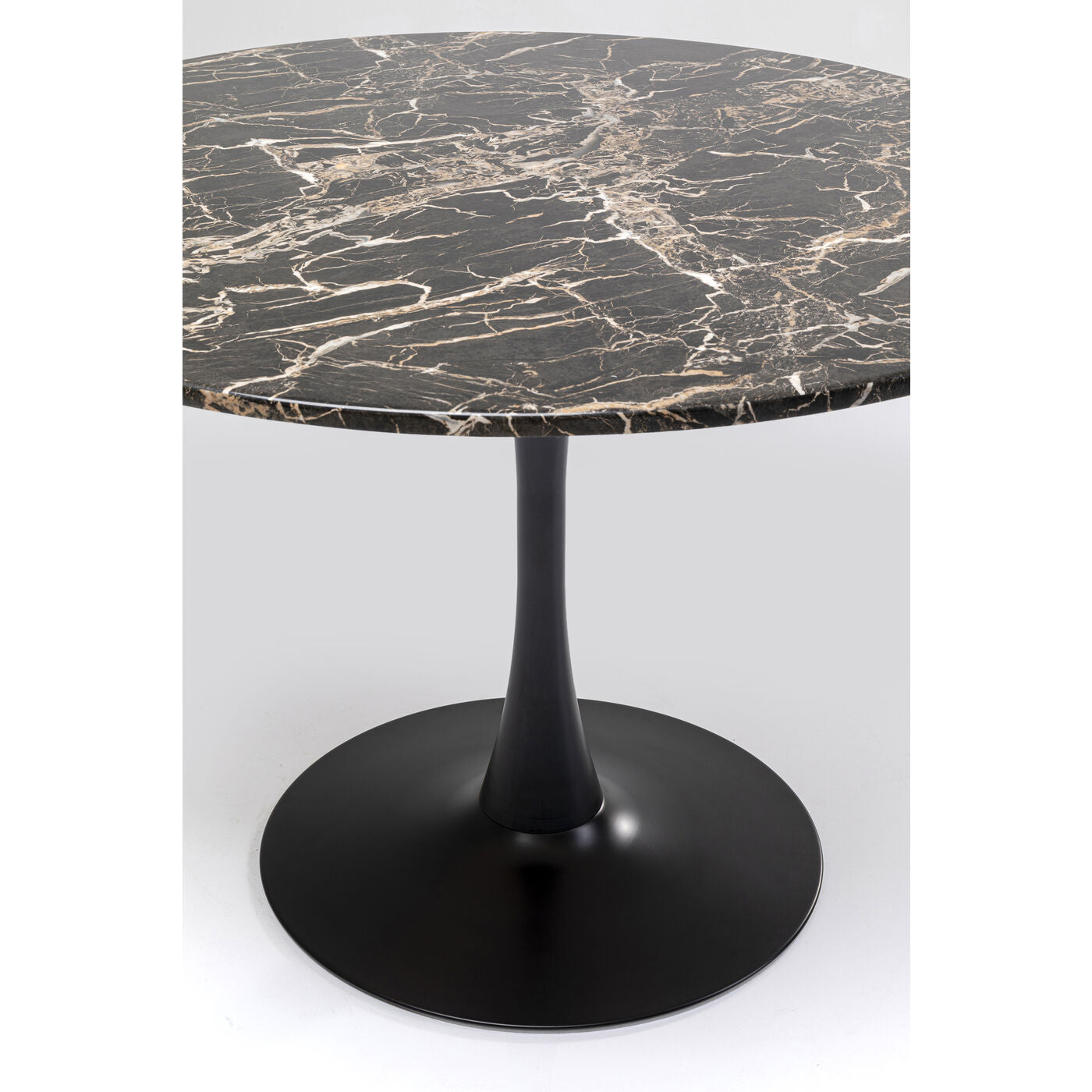 table schickeria marbleprint black o110cm