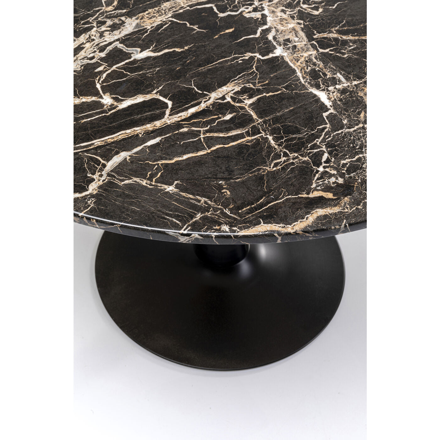 table schickeria marbleprint black o110cm