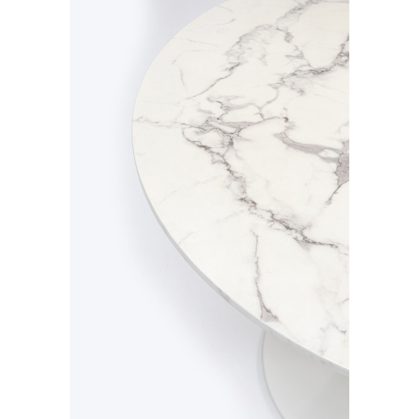 table schickeria marbleprint white o110cm