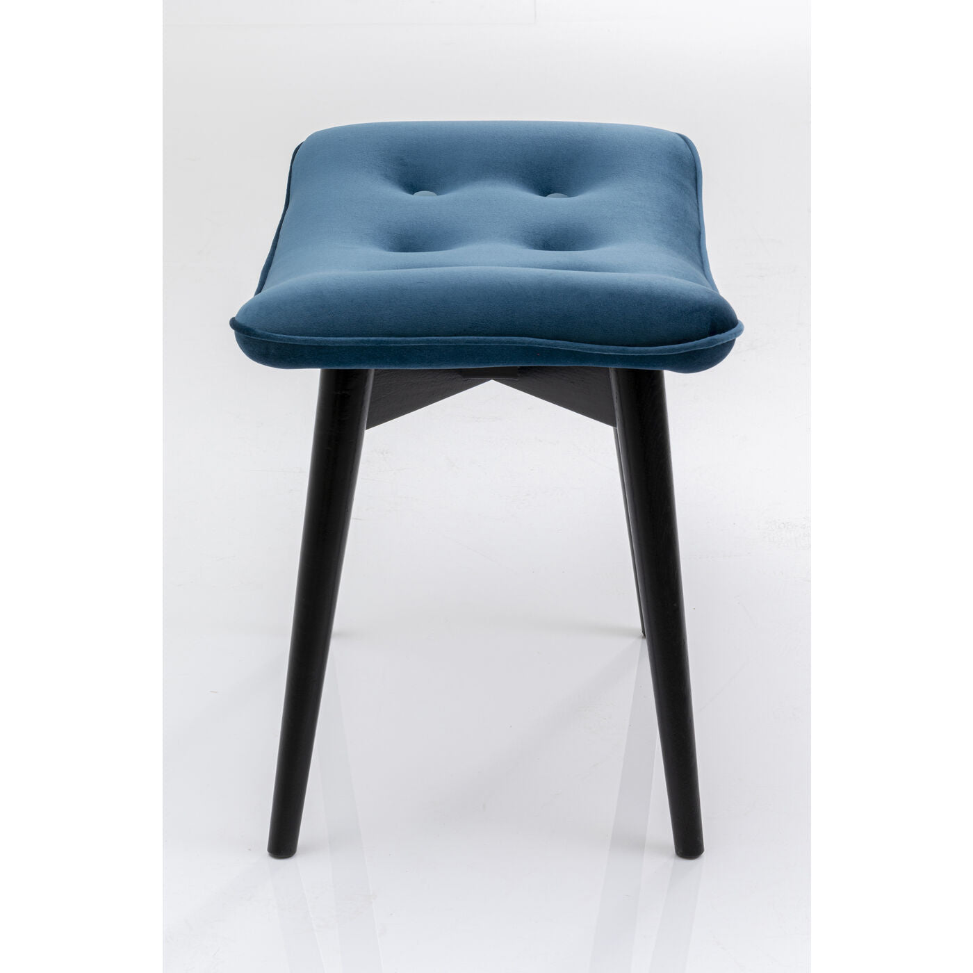 Stool Black Vicky Velvet Bluegreen 46x59cm