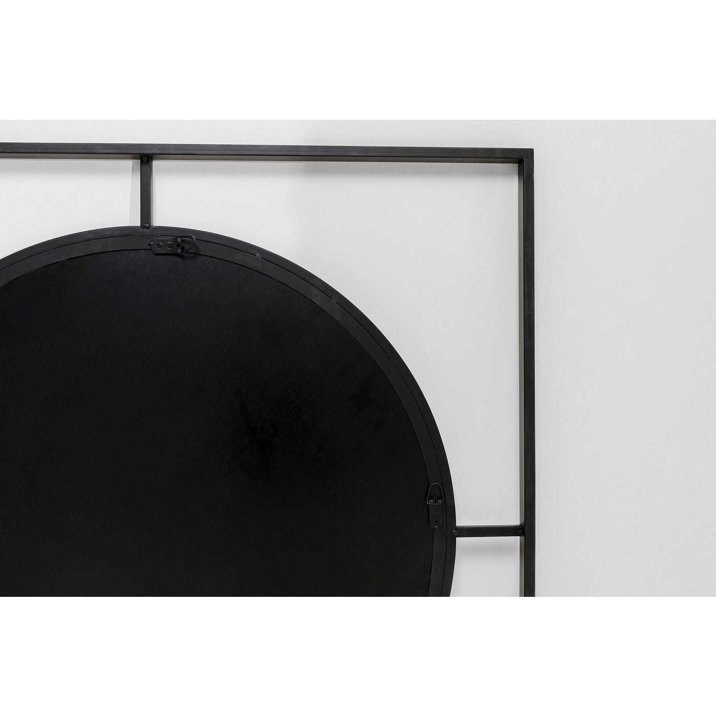 wall mirror stanford frame matt black o90cm