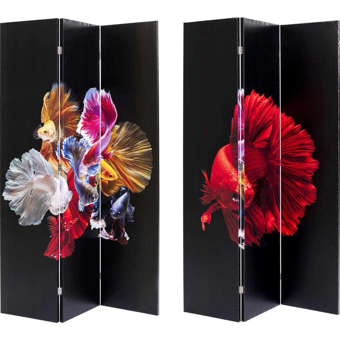 room divider colorful fish vs fire fish 120x180cm