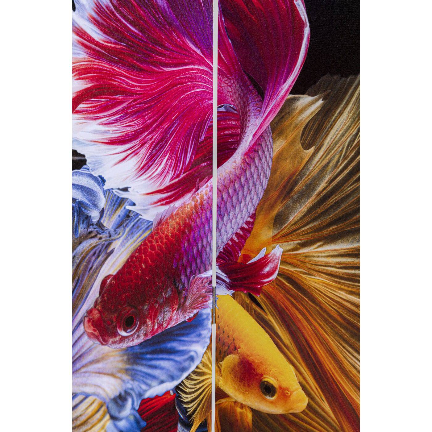 room divider colorful fish vs fire fish 120x180cm