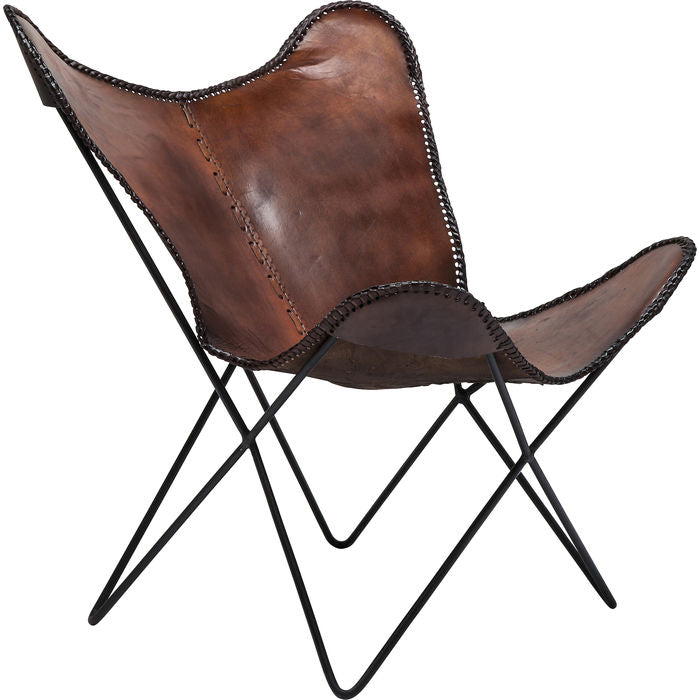 Butterfly Armchair Brown Leather