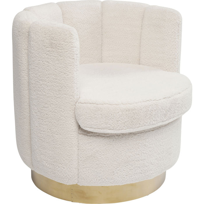 Armchair Silhouette Fur White