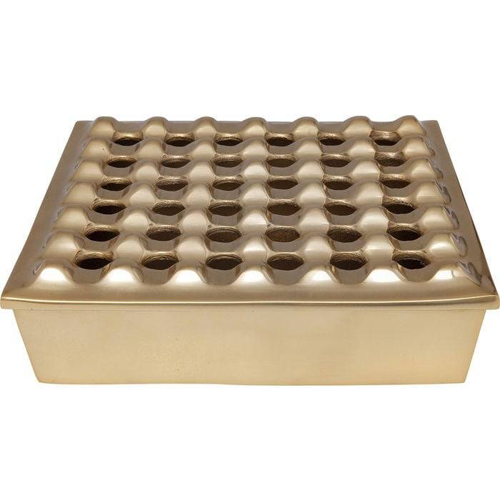 Ashtray Soho Square Brass 25x25cm - JULIA VENCE STORE