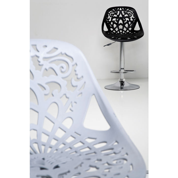 White Bar Stool Decor