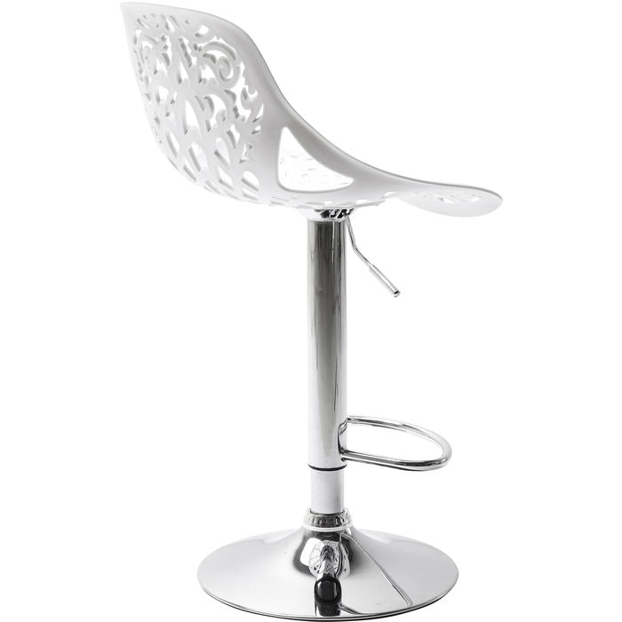 White Bar Stool Decor