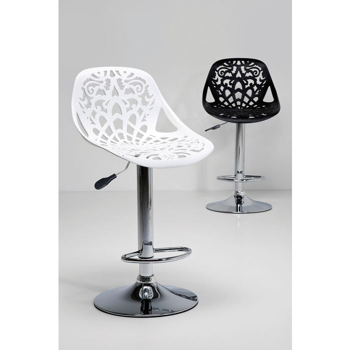 White Bar Stool Decor