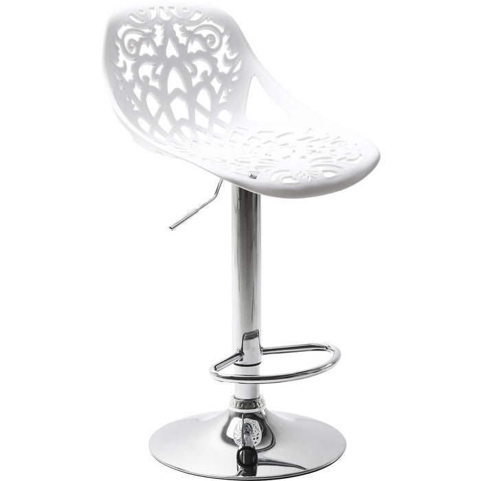 White Bar Stool Decor