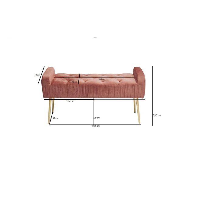 Bench Lofty Mauve Gold