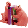 Pink Hippo Bookends