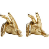 Golden Hands Bookends