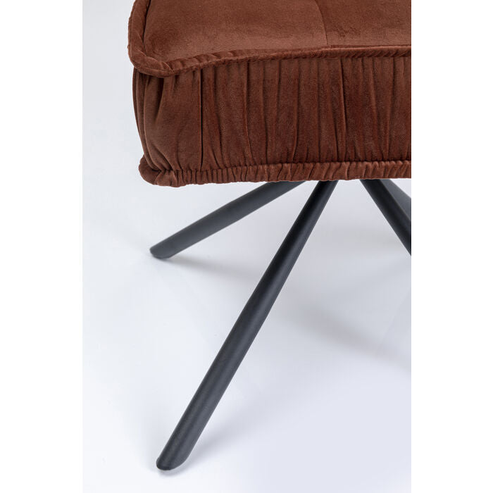 Brown Velvet Upholstered Chair