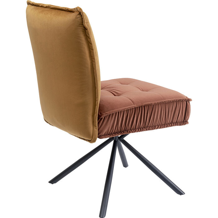 Brown Velvet Upholstered Chair