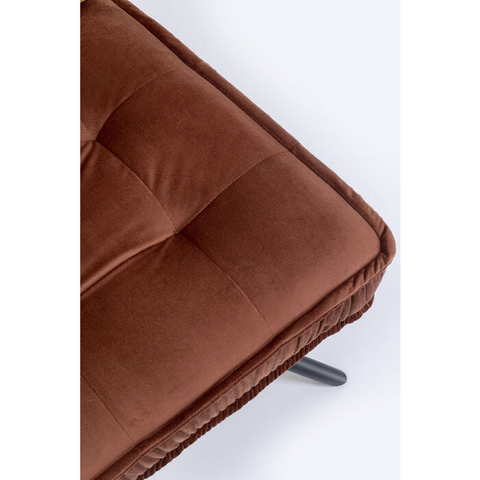 Brown Velvet Upholstered Chair