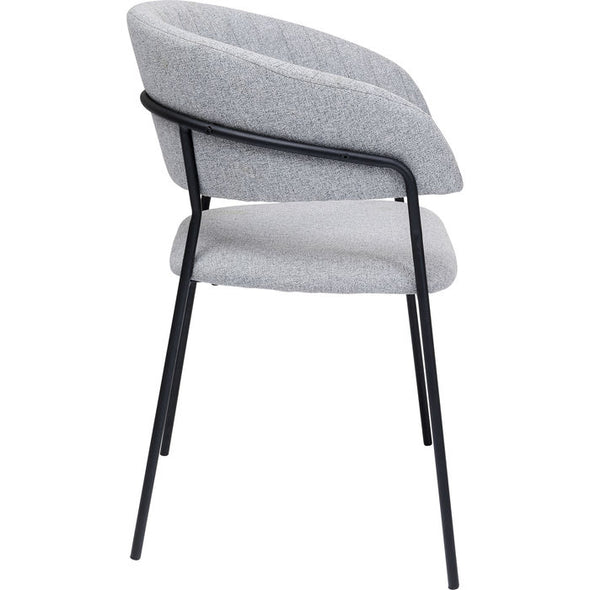 Chair with Armrest Belle Grey (2/Set)