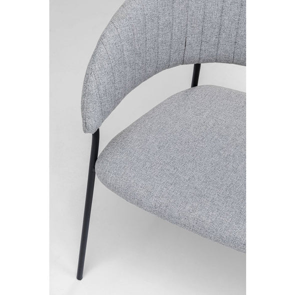Chair with Armrest Belle Grey (2/Set)