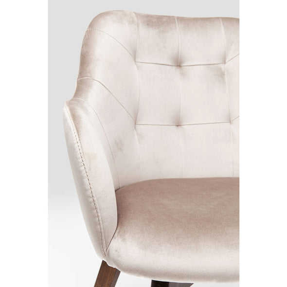 Chair with Armrest Dark Lady Velvet Grey