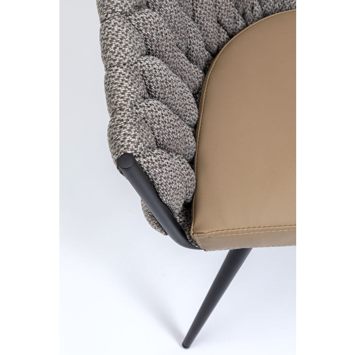 Chair with Armrest Knot Tweed