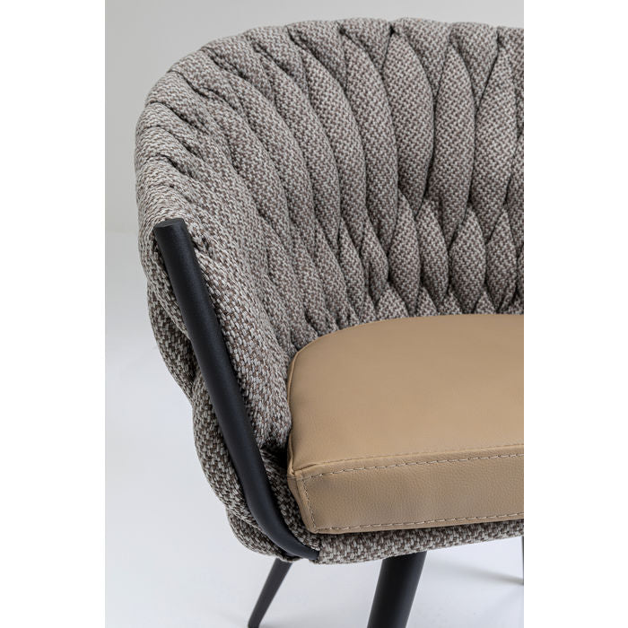 Chair with Armrest Knot Tweed