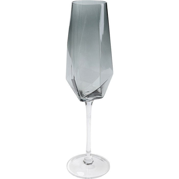 Smoky Champagne Glass