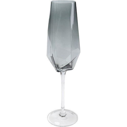 Smoky Champagne Glass