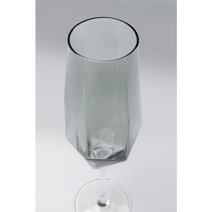 Smoky Champagne Glass