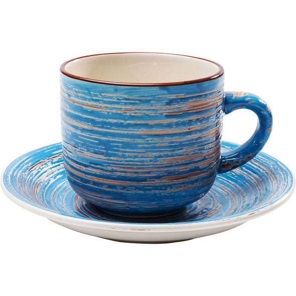 Coffee Mug Swirl Blue (2/Set)
