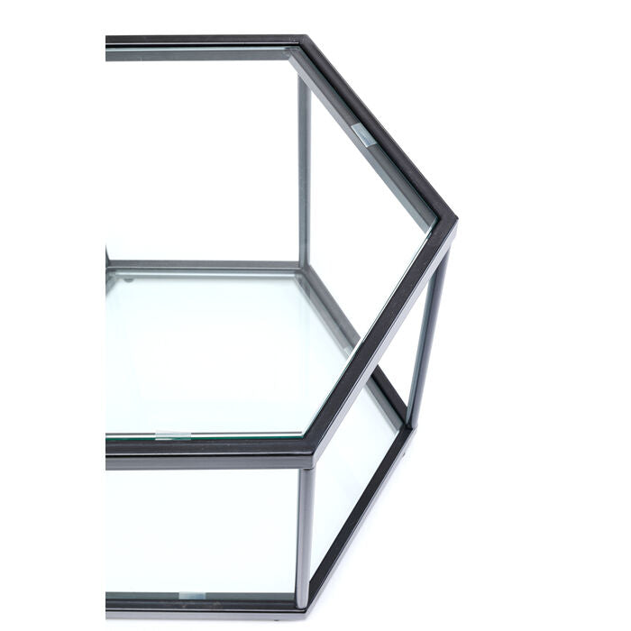 Hexagonal Glass Coffee Table