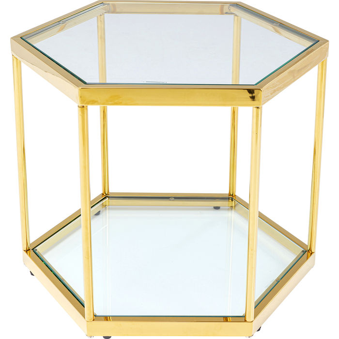 Hexagonal Glass Coffee Table