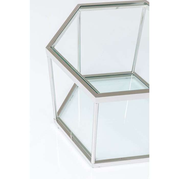 Hexagonal Glass Coffee Table