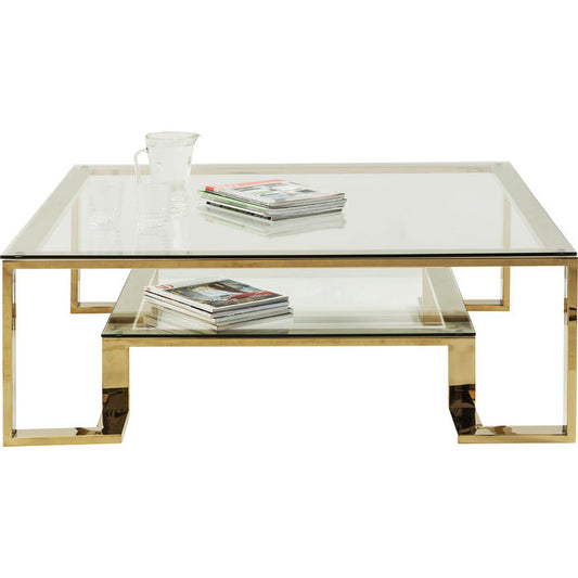 Gold Glass Coffee Table