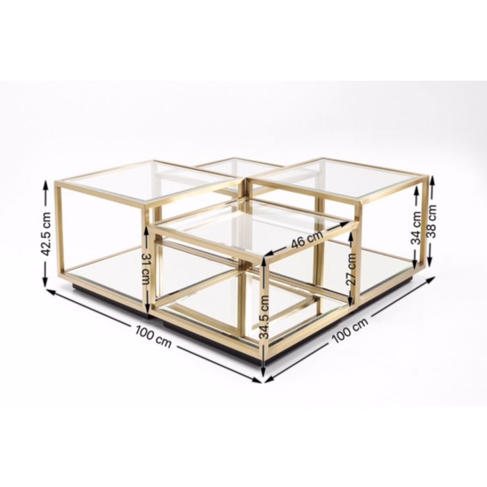 Coffee Table Luigi Gold (4/Set)