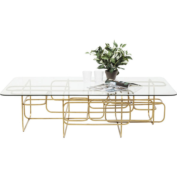 Coffee Table Meander Gold 140x80cm