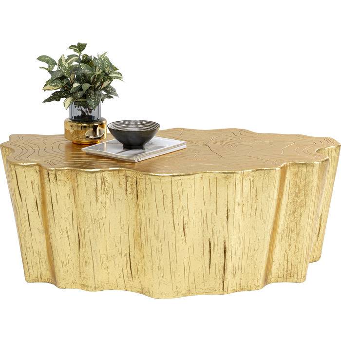 Coffee Table Tree Stump Gold 119x68cm - JULIA VENCE STORE