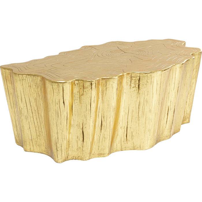 Coffee Table Tree Stump Gold 119x68cm - JULIA VENCE STORE