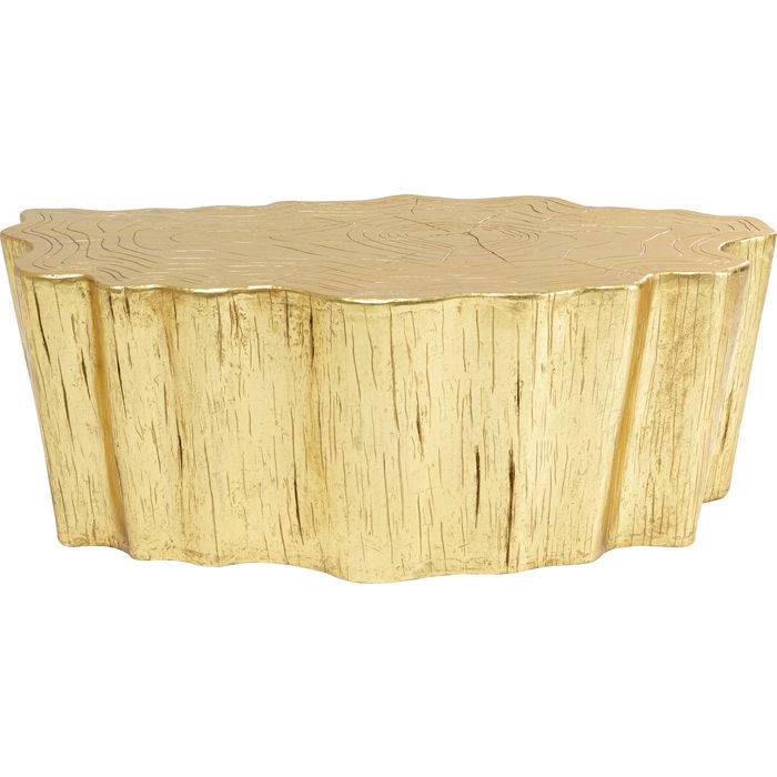 Coffee Table Tree Stump Gold 119x68cm - JULIA VENCE STORE