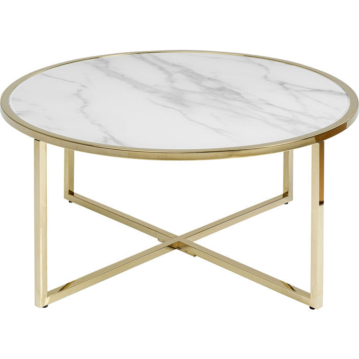 Coffee Table West Beach Brass Ø80cm