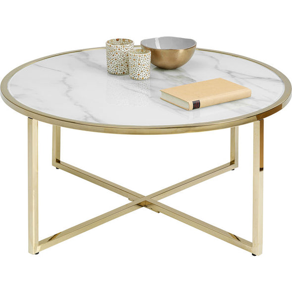 Coffee Table West Beach Brass Ø80cm