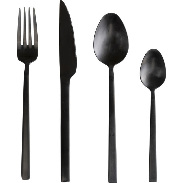 Modern Black Cutlery Set