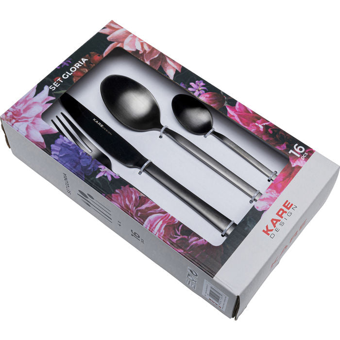 Modern Black Cutlery Set