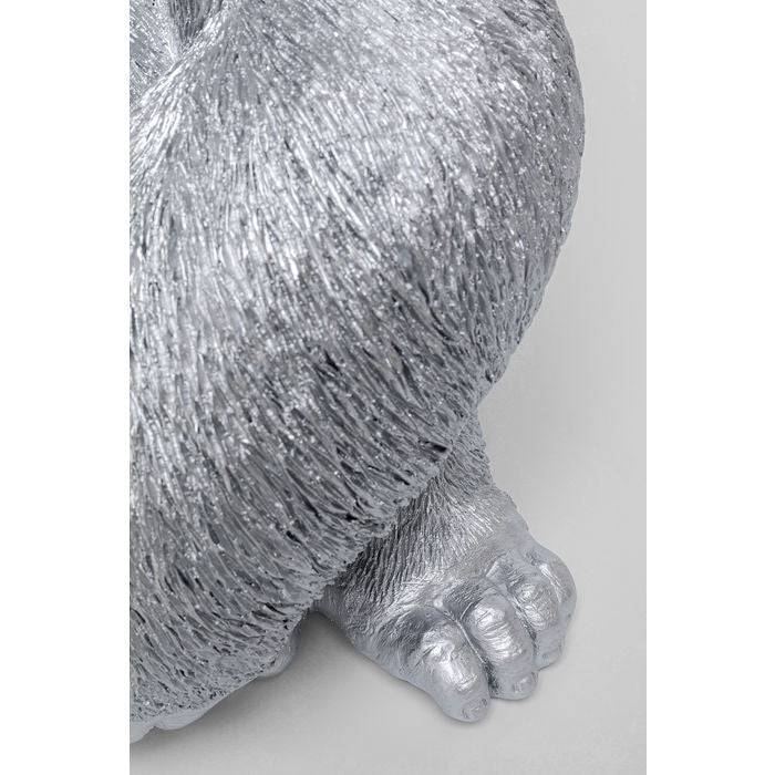 Deco Figure Monkey Gorilla Side XL Silver Matt - JULIA VENCE STORE