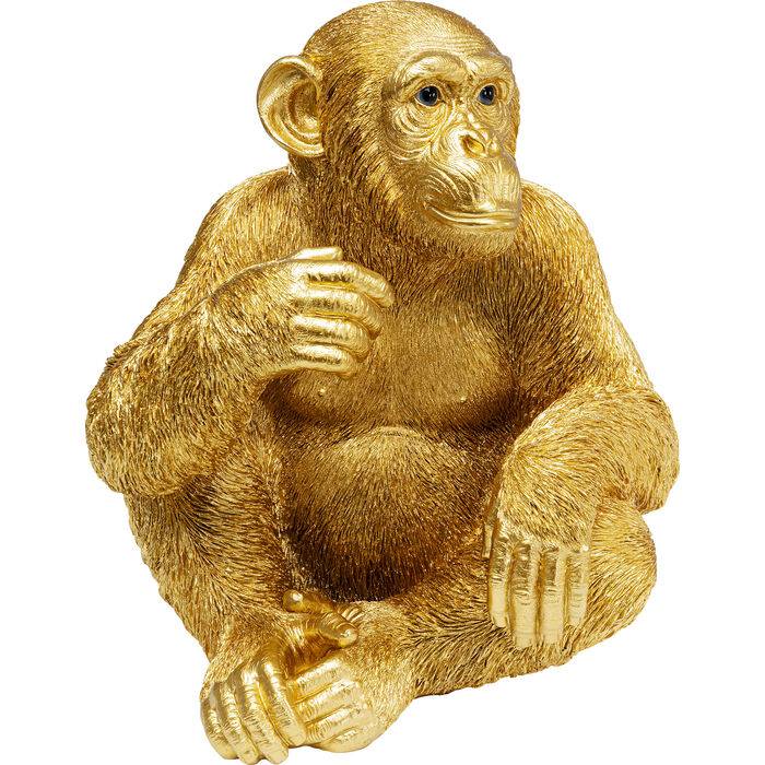 Deco Figurine Baby Ape Gold 53cm