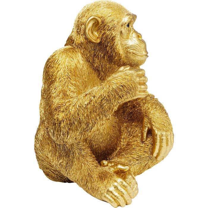 Deco Figurine Baby Ape Gold 53cm