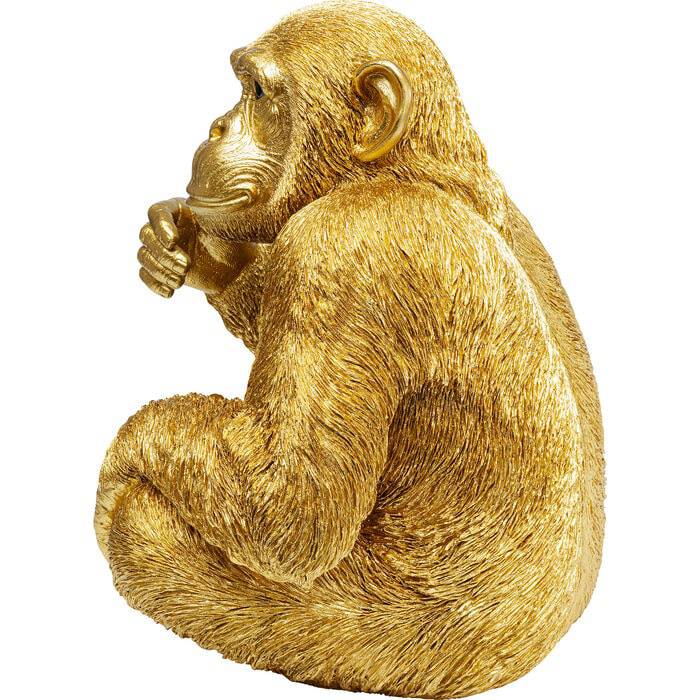 Deco Figurine Baby Ape Gold 53cm