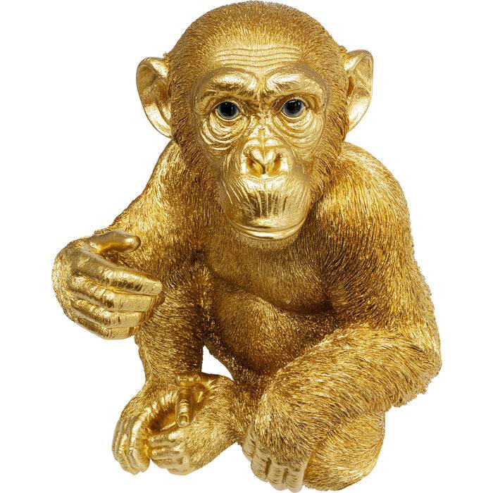 Deco Figurine Baby Ape Gold 53cm